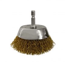 Brumby 75mm Spindle-Mounted Crimped Cup Brush