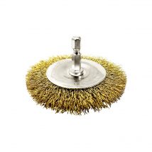 Brumby 100mm Spindle-Mounted Crimped Wheel Brush