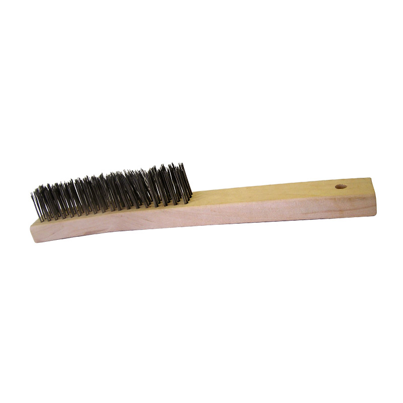 Josco 4 Row Stainless Steel Hand Brush Long Handle Josco