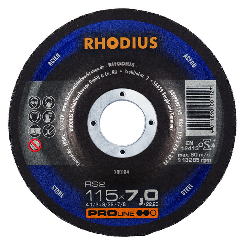 Rhodius 115mm Grinding Disc RS2 Josco