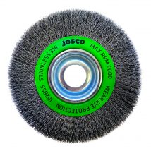 150mm x 19mm Multi-Bore Stainless Steel Crimped Wire Brush