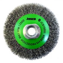 Josco 100mm Stainless Steel Crimped Bevel Brush