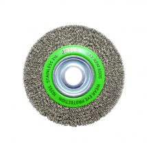 150mm x 25mm Stainless Steel Multi-Bore Crimped Wheel Brush