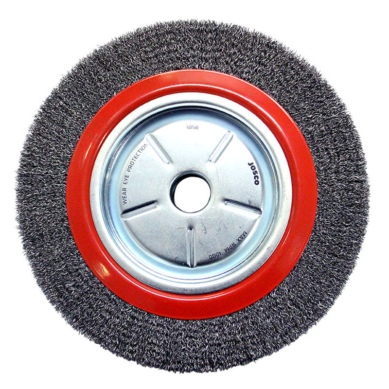 CGW 6-Inch Crimped Wire Wheel Brush For Bench Grinder - 1-Inch Wide - Made In USA