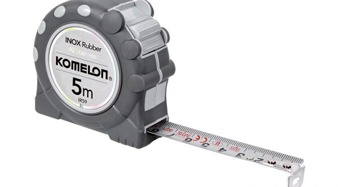 Komelon 5m x 19mm INOX Rubber Stainless Steel Tape