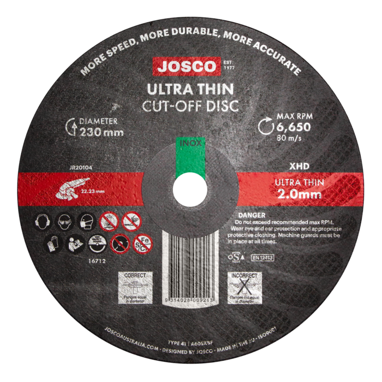 CutOff Disc UT Stainless 230 x 2.0mm 22.23mm Josco