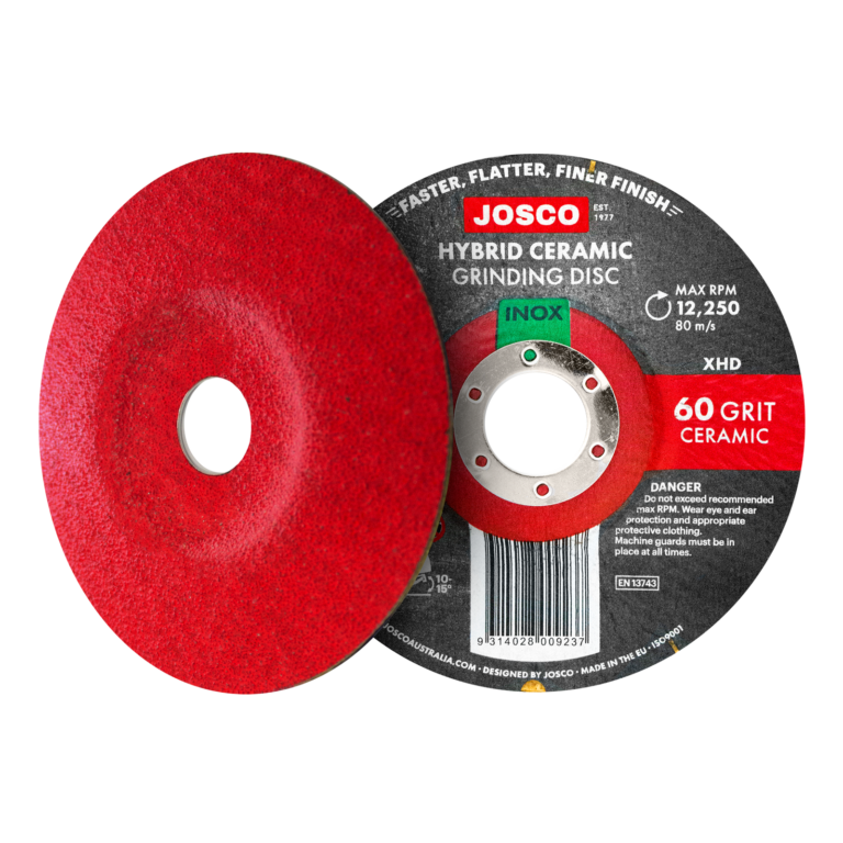 Hybrid Grinding Disc Stainless 125mm 22.23mm Ceramic 60Grit Josco