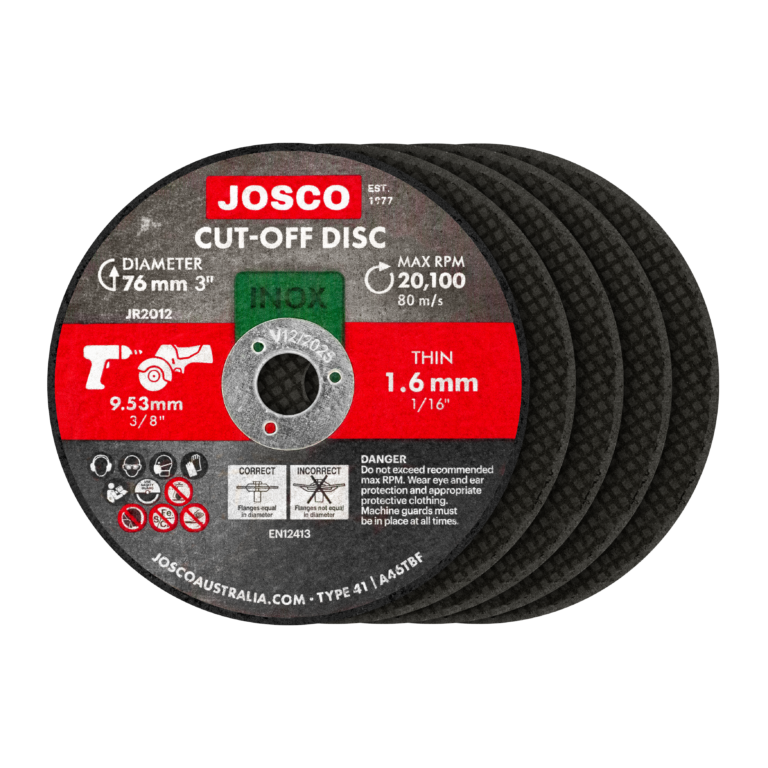 5 pack Thin CutOff Discs 76mm x 1.6mm x 9.53mm Josco
