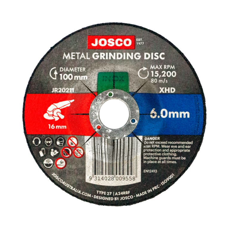 Grinding Wheel Stainless 100mm x 6.0mm x 16 Josco